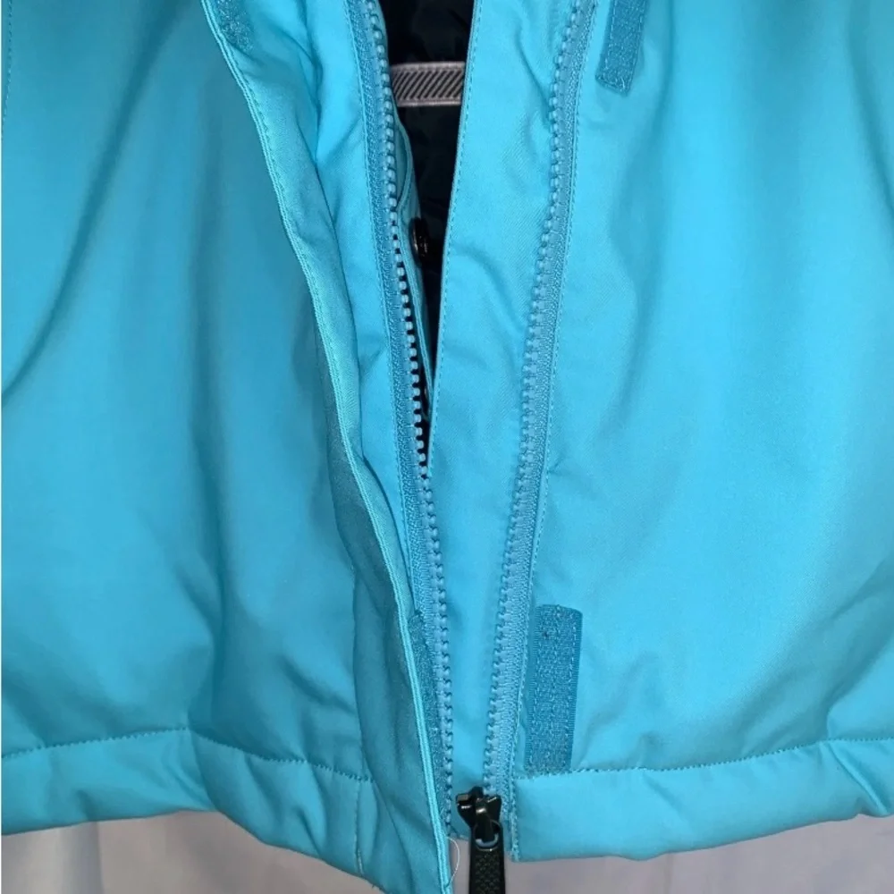 Girl’s XXL Orage Winter Coat Ski Snow Jacket Teal Blue White Polka Dot